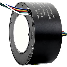 60mm ID Through Hole Slip Ring of 6 Circuits Transmitting 15A Per Wire