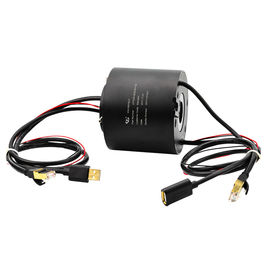 Hybrid Slip Ring Transferring USB2.0 and Gigabit Ethernet Signal Electricity with 25.4mm Hole Dia