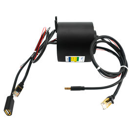 Hybrid Slip Ring Transferring USB2.0 and Gigabit Ethernet Signal Electricity with 25.4mm Hole Dia