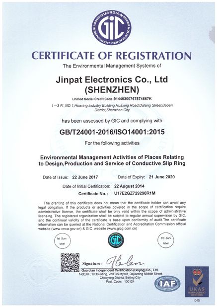 중국 JINPAT Electronics Co., Ltd 인증